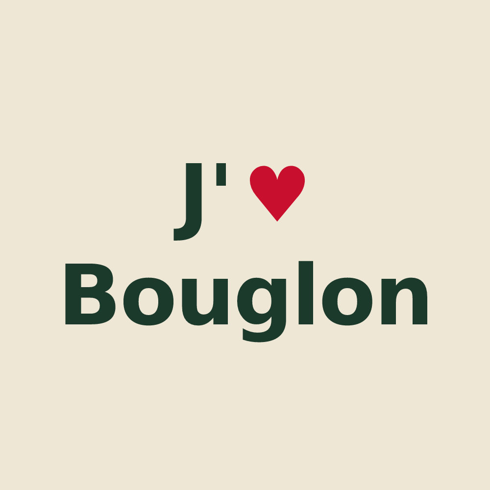 Tote bag personnalisé Bouglon — design J'aime Bouglon