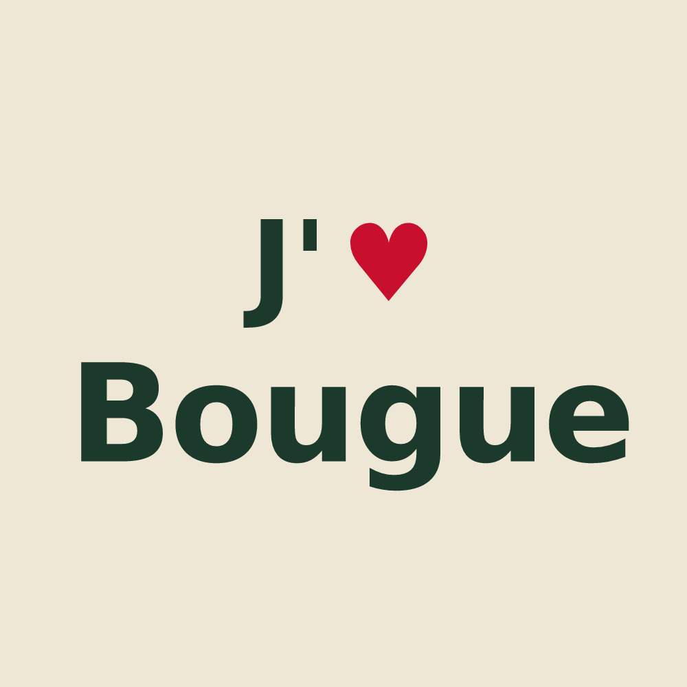 Tote bag personnalisé Bougue — design J'aime Bougue