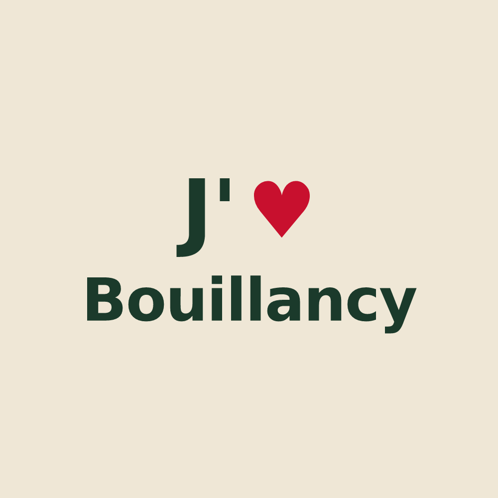 Tote bag personnalisé Bouillancy — design J'aime Bouillancy