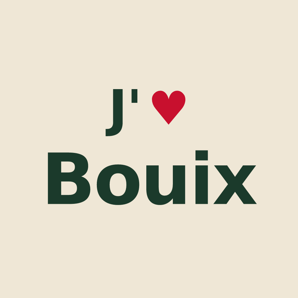 Tote bag personnalisé Bouix — design J'aime Bouix