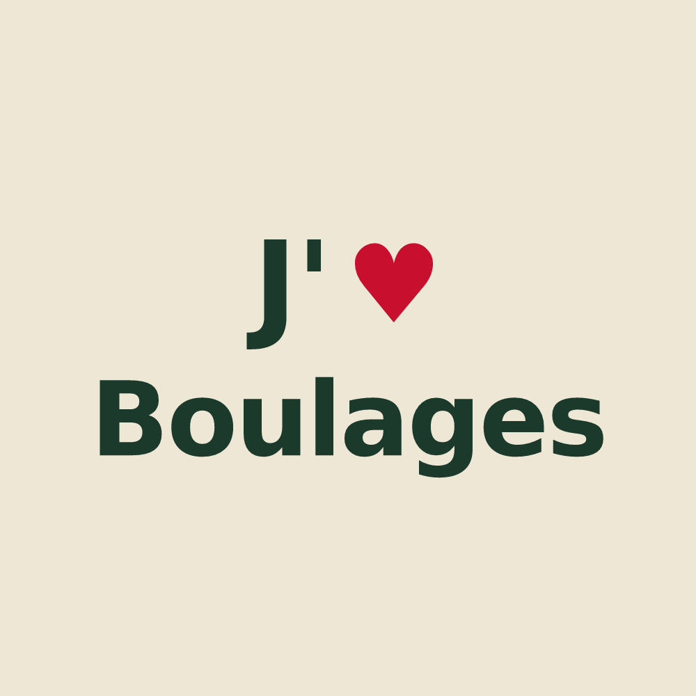 Tote bag personnalisé Boulages — design J'aime Boulages