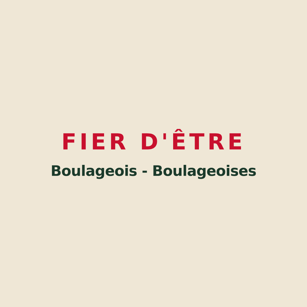 Tote bag « Fier d'être Boulageois - Boulageoises » — design pour Boulages