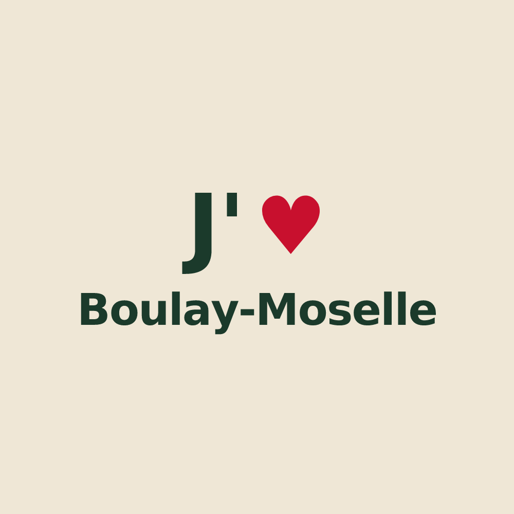 Tote bag personnalisé Boulay-Moselle — design J'aime Boulay-Moselle