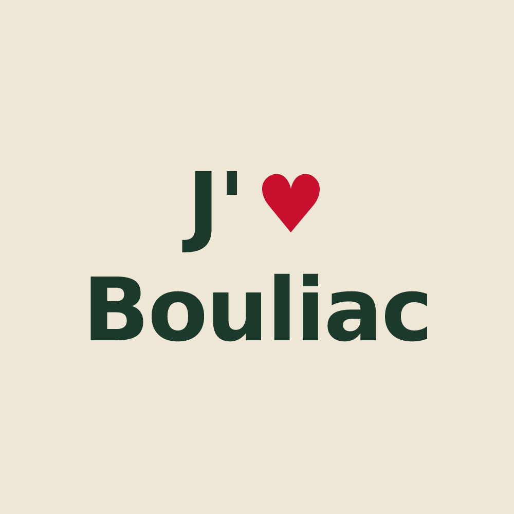 Tote bag personnalisé Bouliac — design J'aime Bouliac