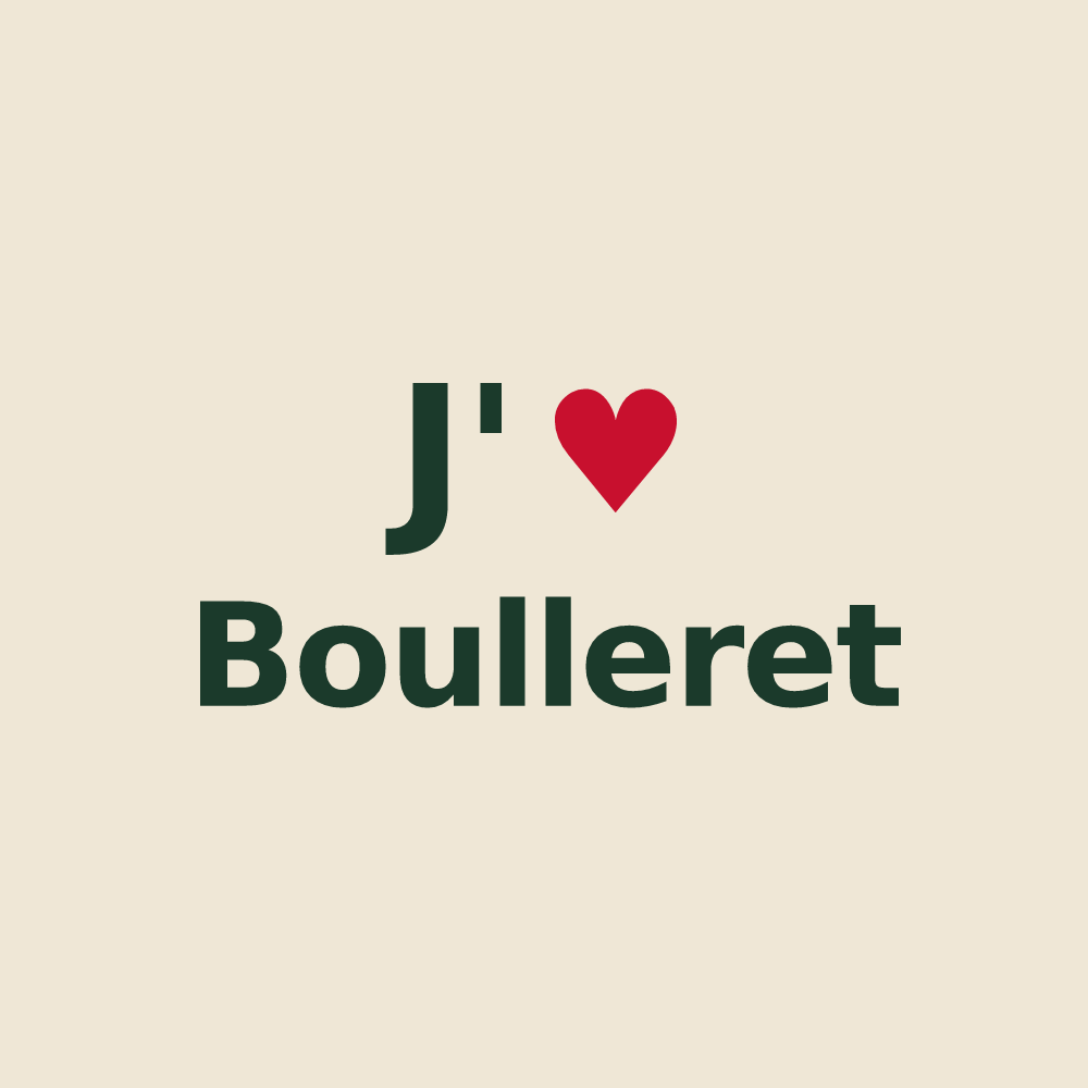 Tote bag personnalisé Boulleret — design J'aime Boulleret