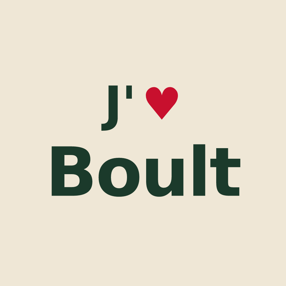 Tote bag personnalisé Boult — design J'aime Boult