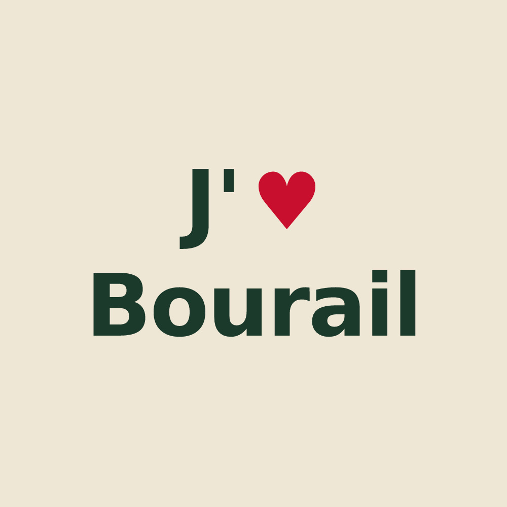 Tote bag personnalisé Bourail — design J'aime Bourail