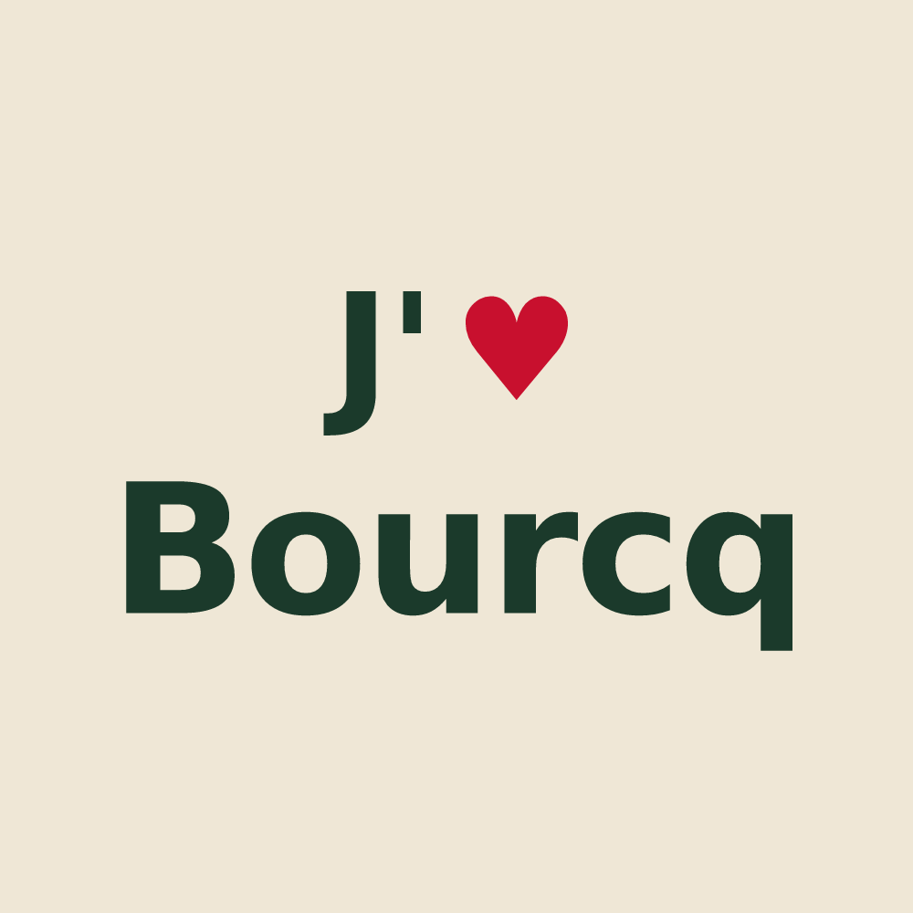 Tote bag personnalisé Bourcq — design J'aime Bourcq