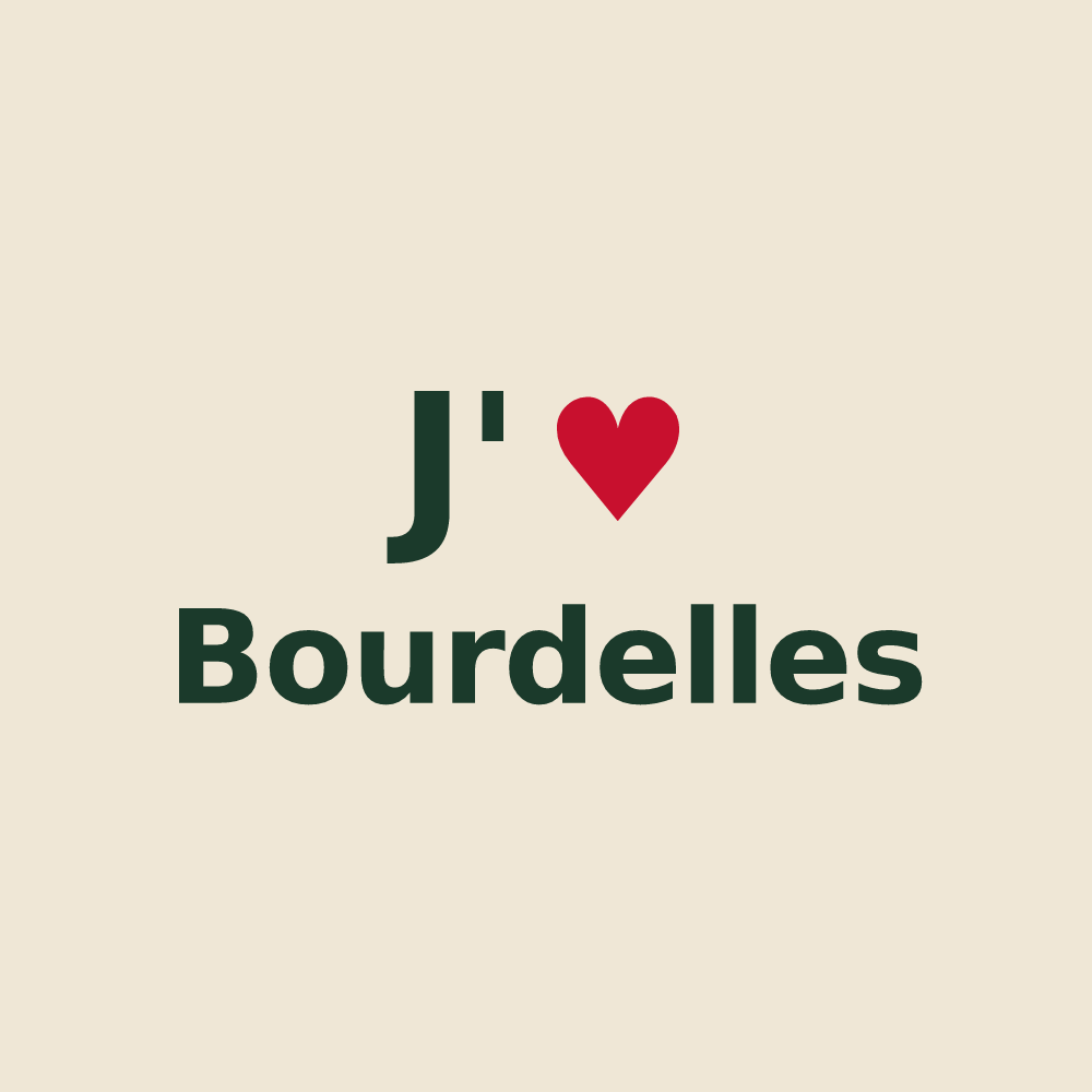 Tote bag personnalisé Bourdelles — design J'aime Bourdelles