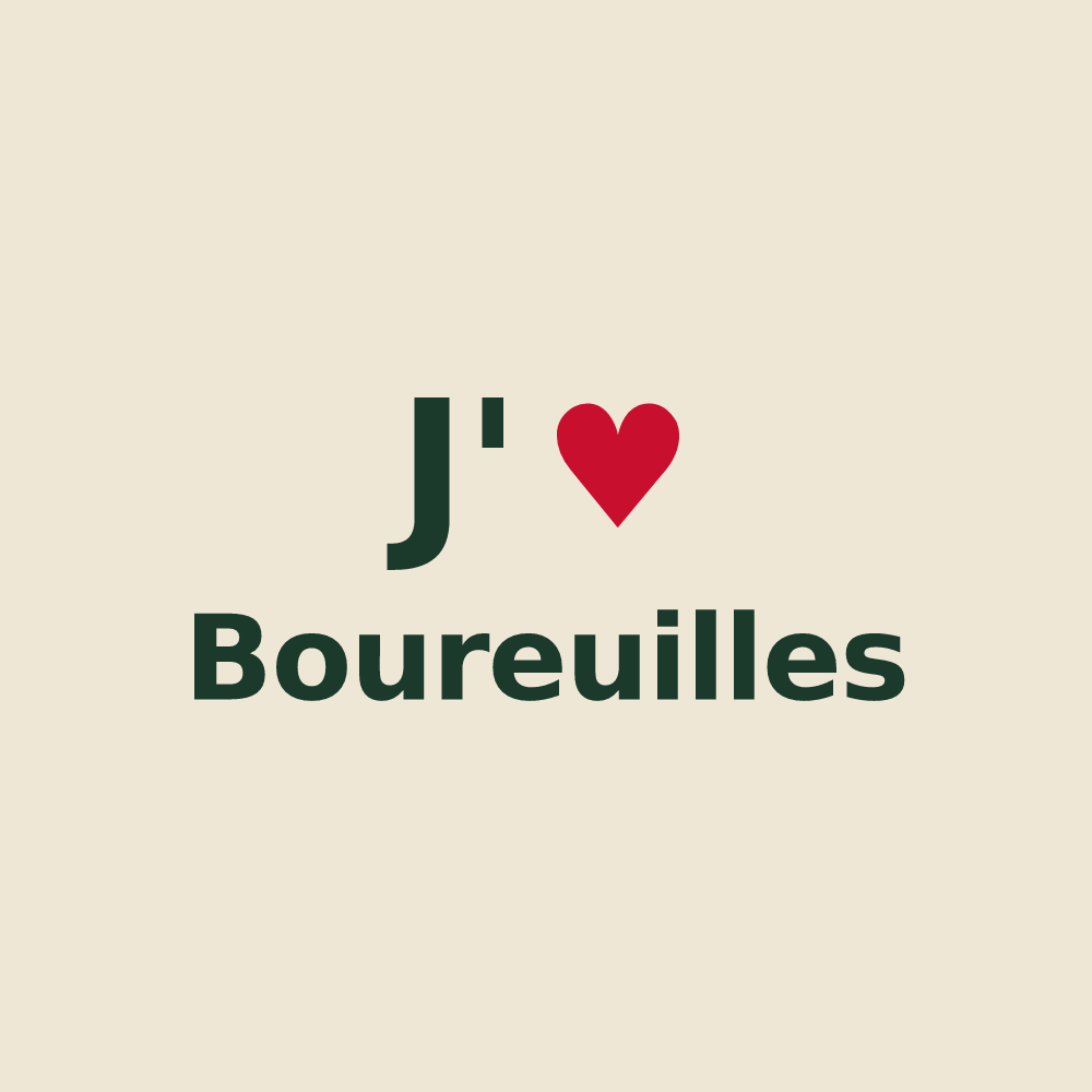 Tote bag personnalisé Boureuilles — design J'aime Boureuilles