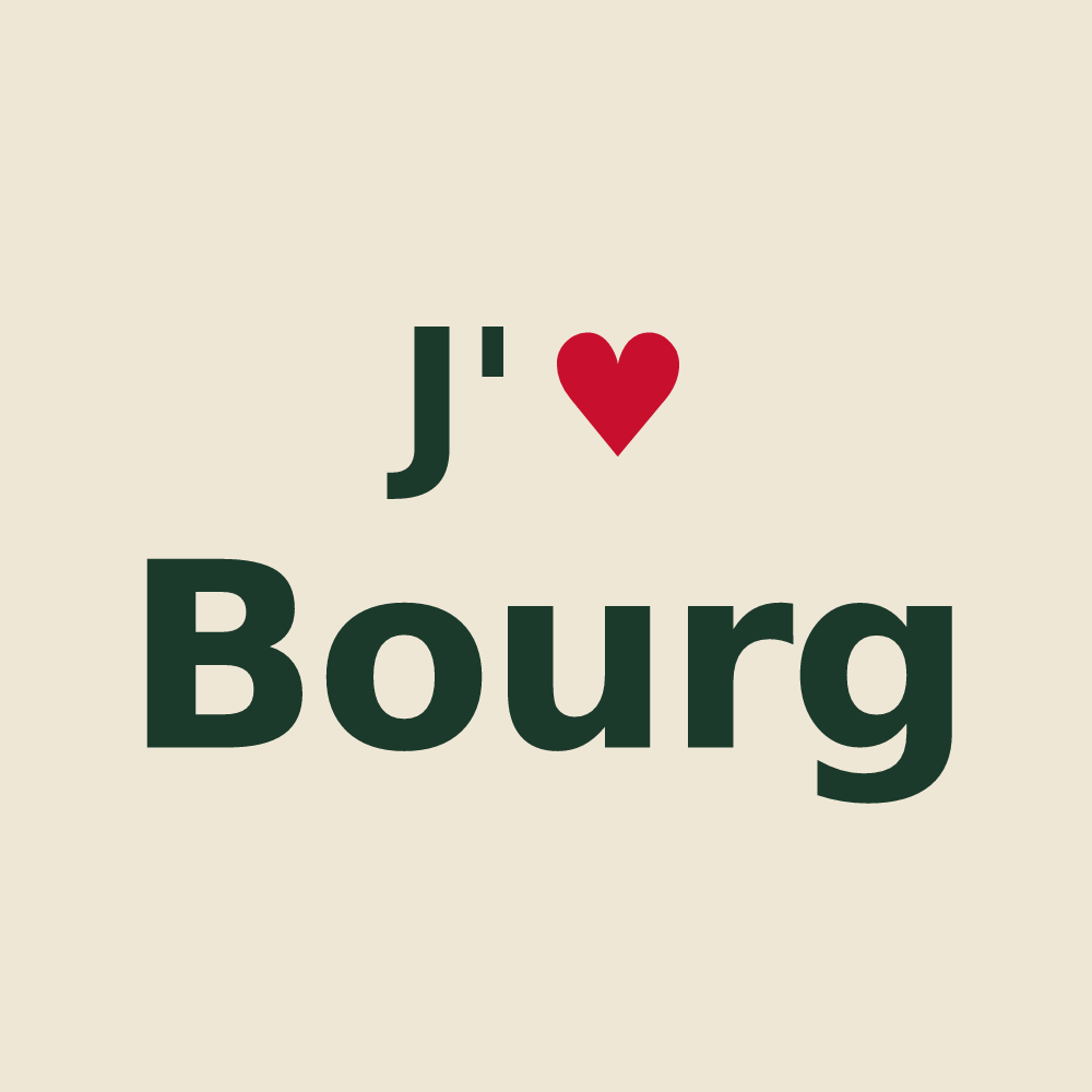 Tote bag personnalisé Bourg — design J'aime Bourg
