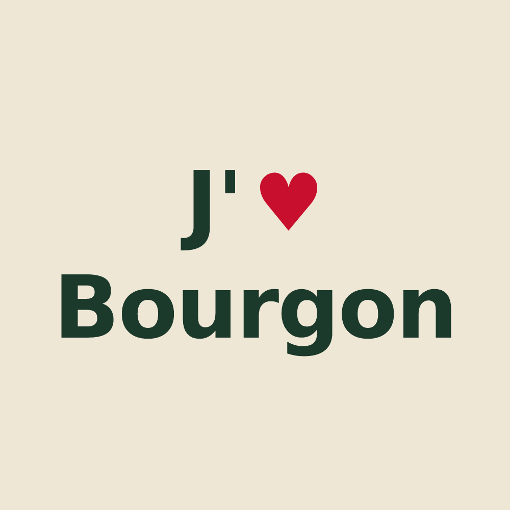 Tote bag personnalisé Bourgon — design J'aime Bourgon