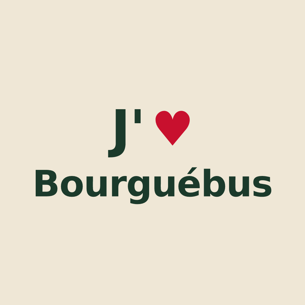 Tote bag personnalisé Bourguébus — design J'aime Bourguébus