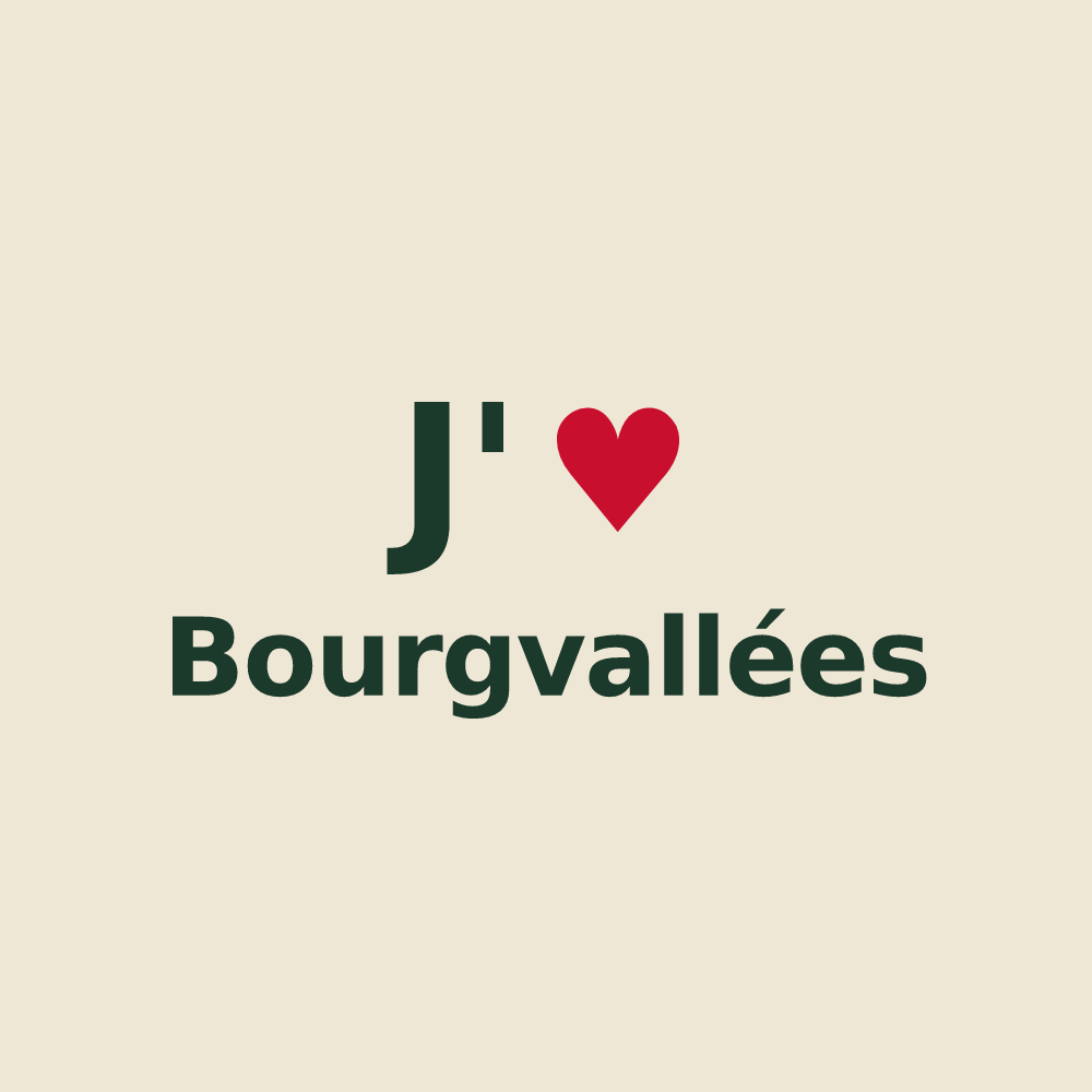 Tote bag personnalisé Bourgvallées — design J'aime Bourgvallées