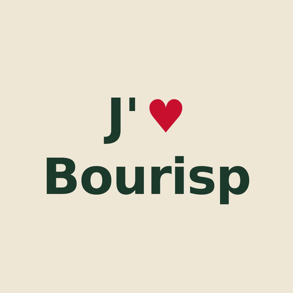 Tote bag personnalisé Bourisp — design J'aime Bourisp