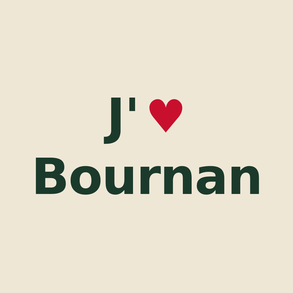 Tote bag personnalisé Bournan — design J'aime Bournan