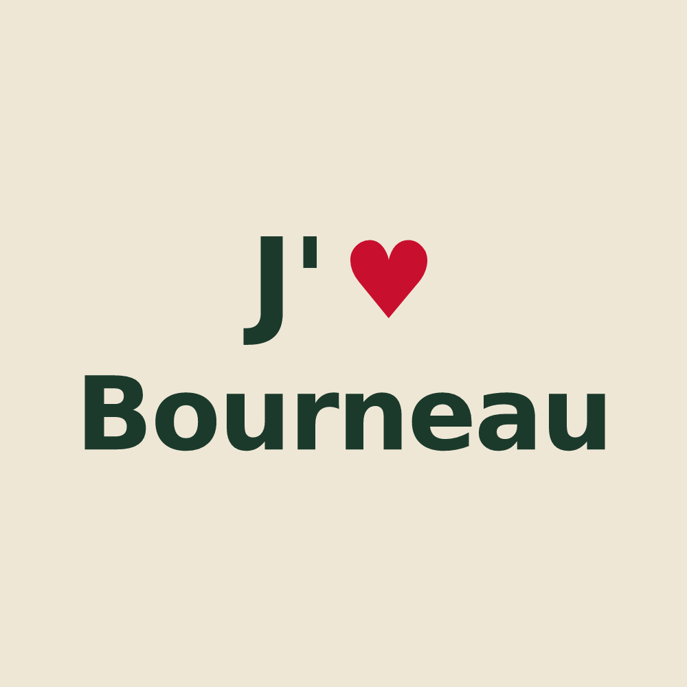 Tote bag personnalisé Bourneau — design J'aime Bourneau