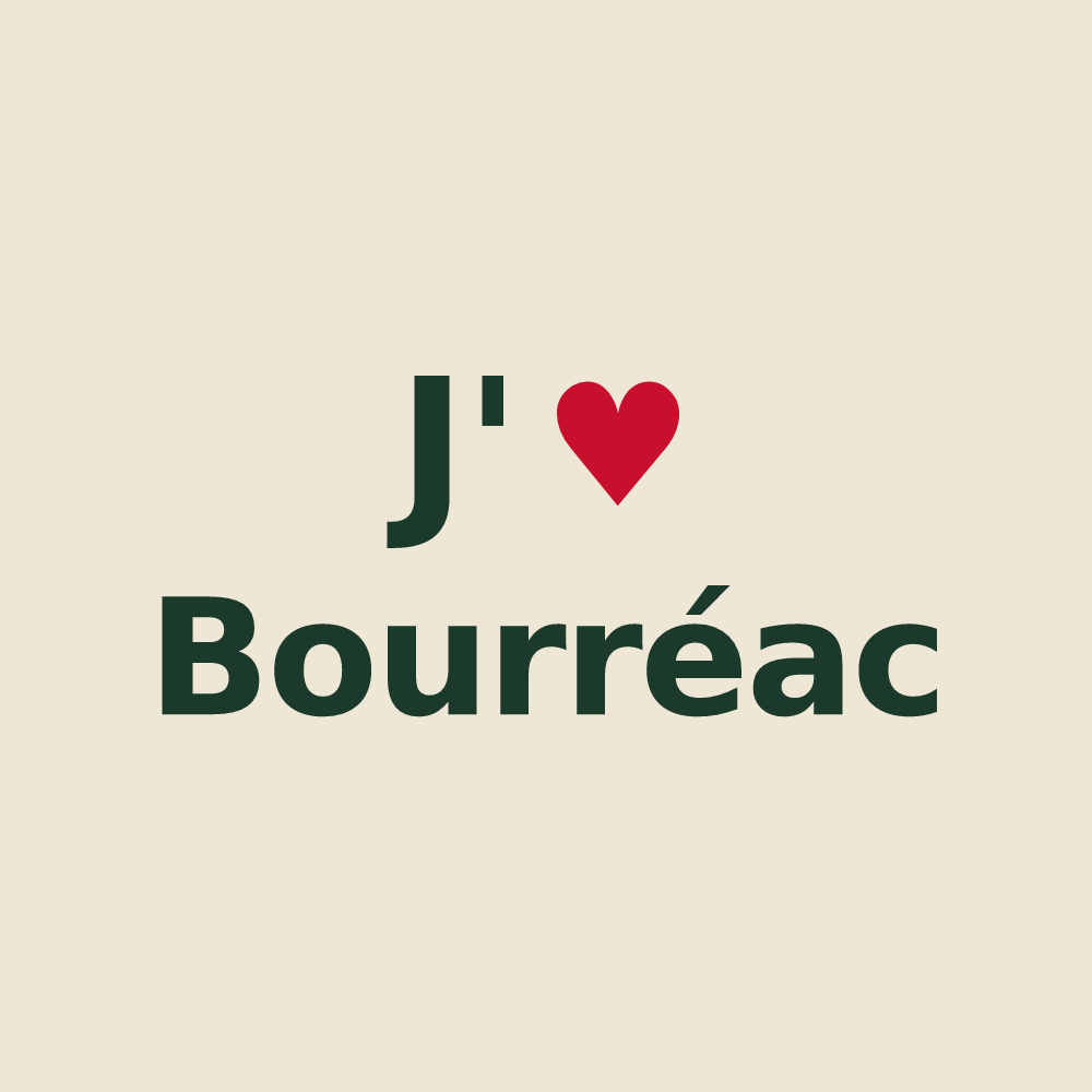 Tote bag personnalisé Bourréac — design J'aime Bourréac