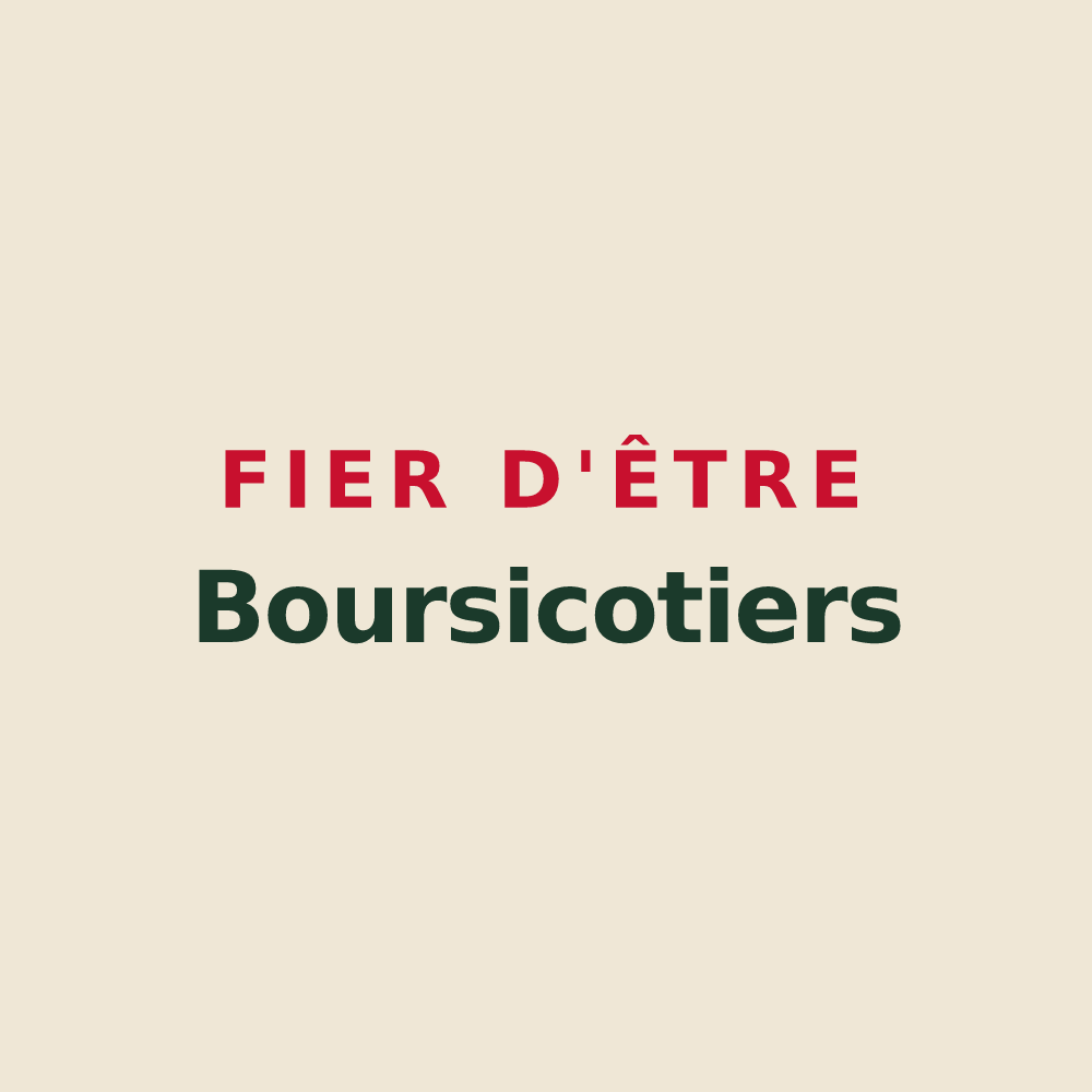 Tote bag « Fier d'être Boursicotiers » — design pour Bours
