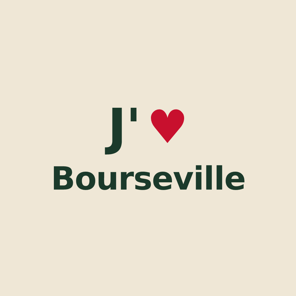 Tote bag personnalisé Bourseville — design J'aime Bourseville