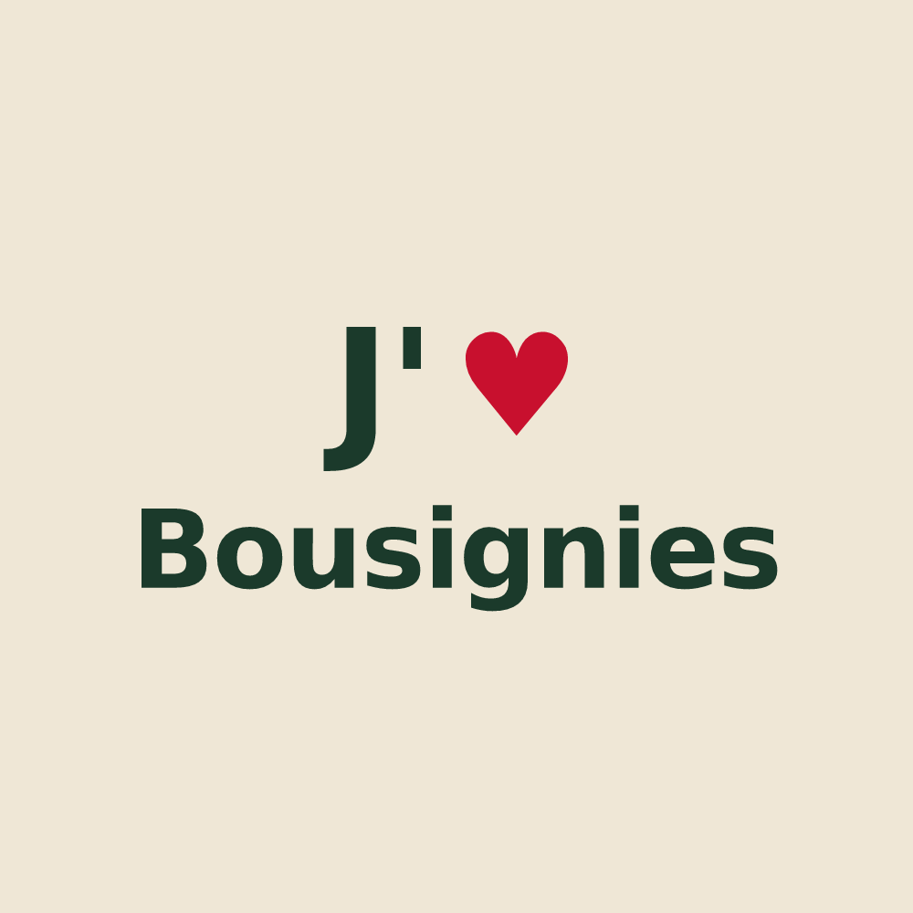 Tote bag personnalisé Bousignies — design J'aime Bousignies