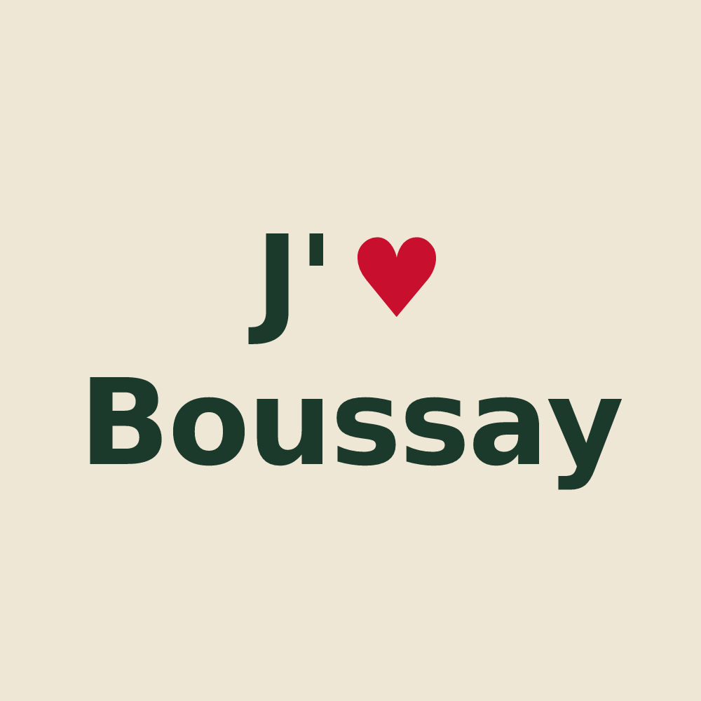 Tote bag personnalisé Boussay — design J'aime Boussay