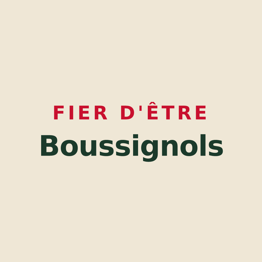 Tote bag « Fier d'être Boussignols » — design pour Boussy