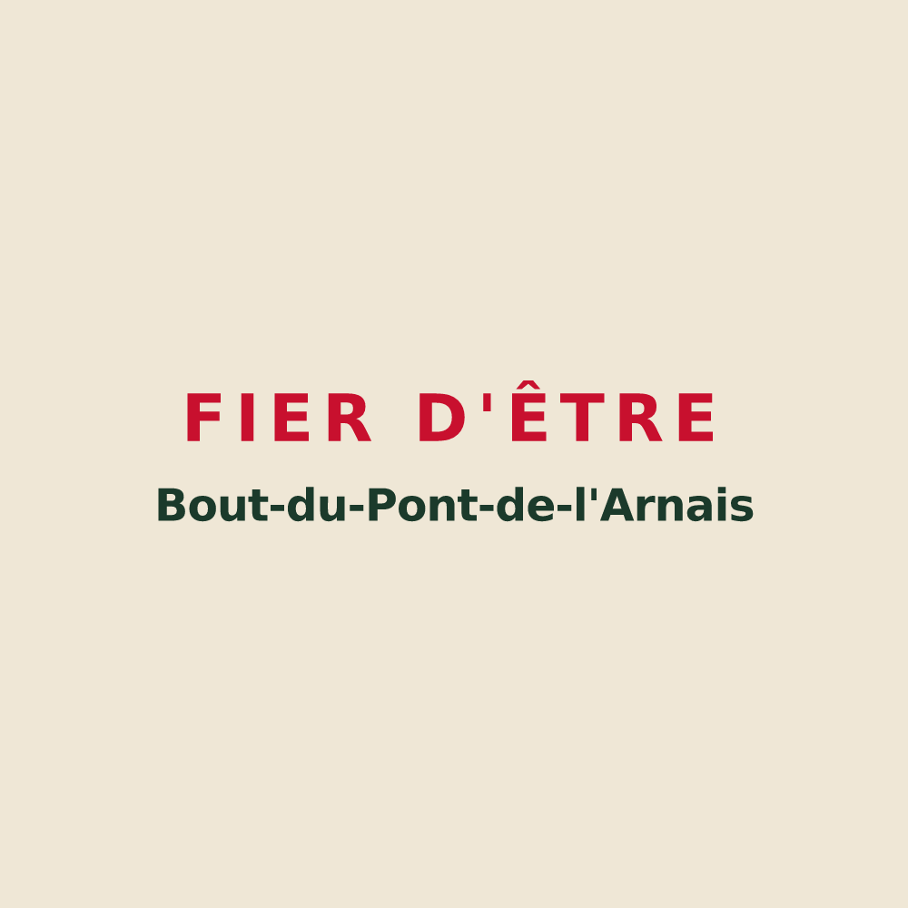 Tote bag « Fier d'être Bout-du-Pont-de-l'Arnais » — design pour Bout-du-Pont-de-Larn
