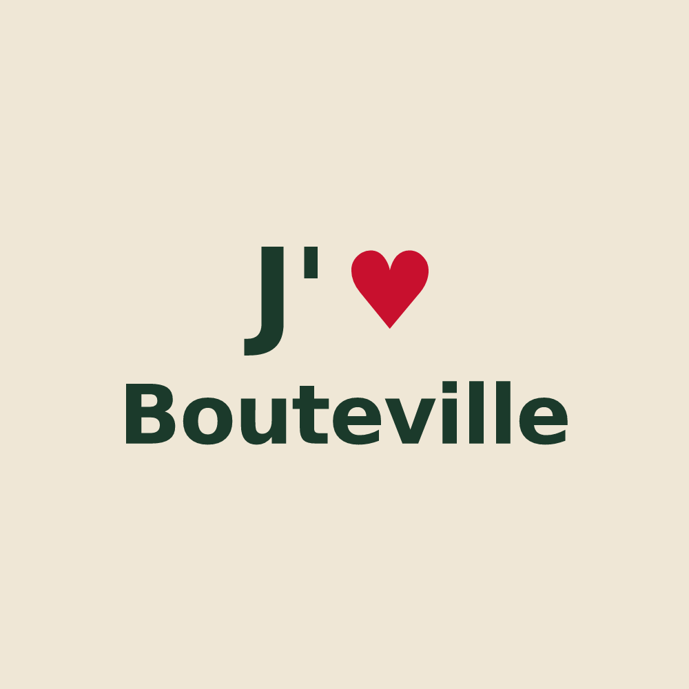 Tote bag personnalisé Bouteville — design J'aime Bouteville