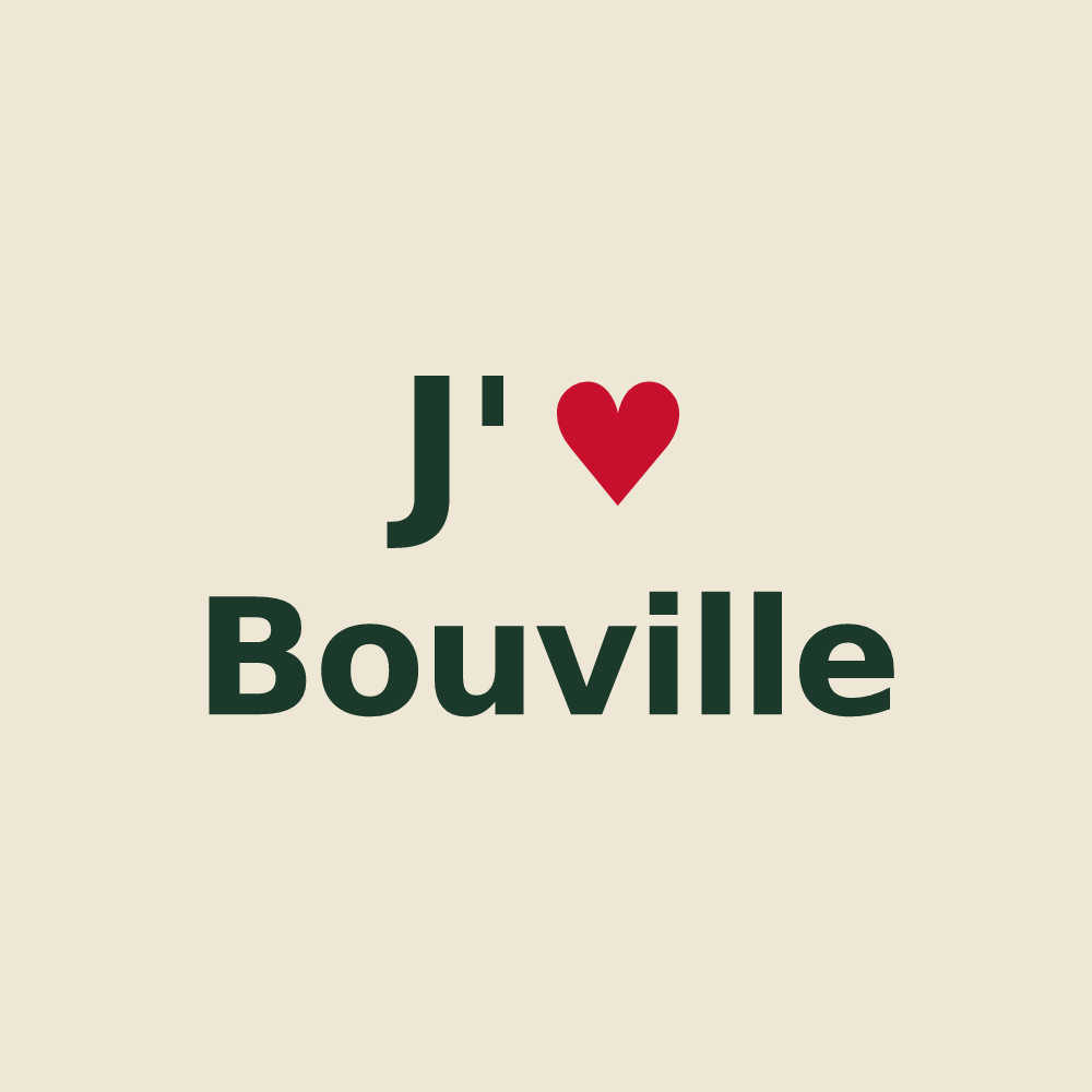 Tote bag personnalisé Bouville — design J'aime Bouville