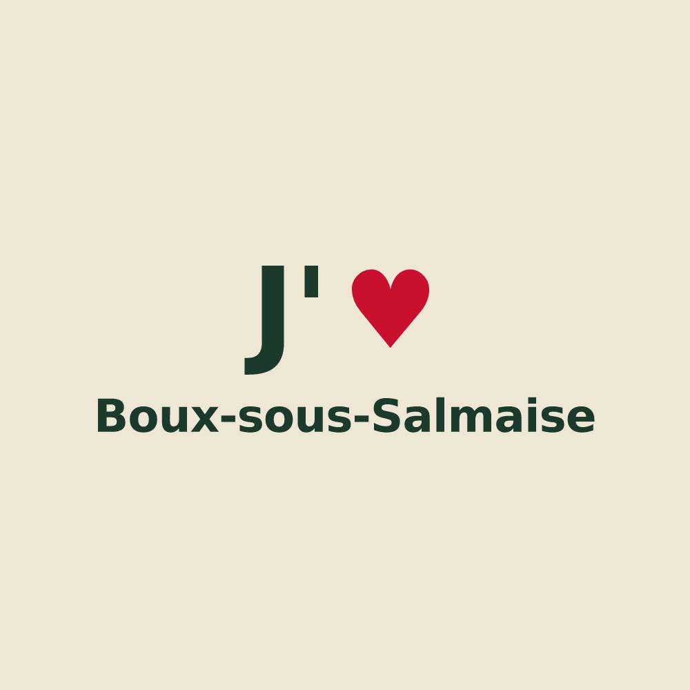 Tote bag personnalisé Boux-sous-Salmaise — design J'aime Boux-sous-Salmaise