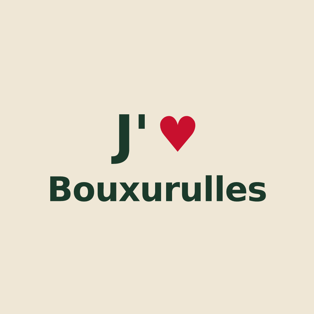 Tote bag personnalisé Bouxurulles — design J'aime Bouxurulles