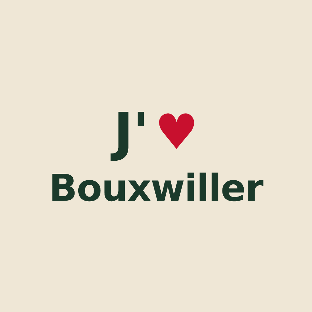 Tote bag personnalisé Bouxwiller — design J'aime Bouxwiller