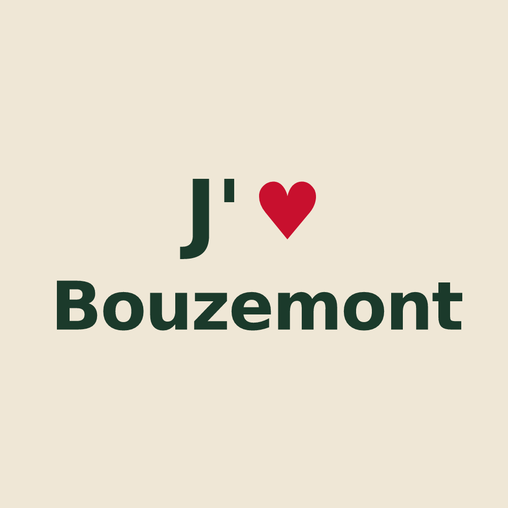 Tote bag personnalisé Bouzemont — design J'aime Bouzemont