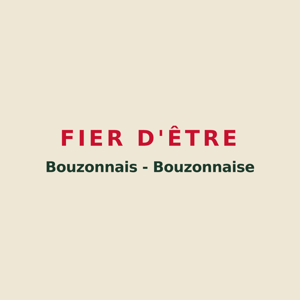 Tote bag « Fier d'être Bouzonnais - Bouzonnaise » — design pour Bouzon-Gellenave