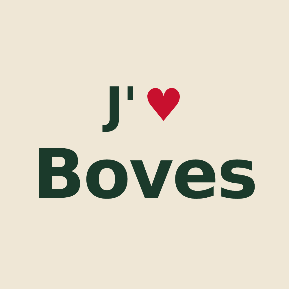 Tote bag personnalisé Boves — design J'aime Boves