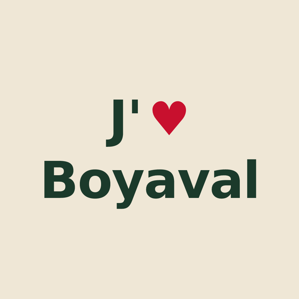 Tote bag personnalisé Boyaval — design J'aime Boyaval