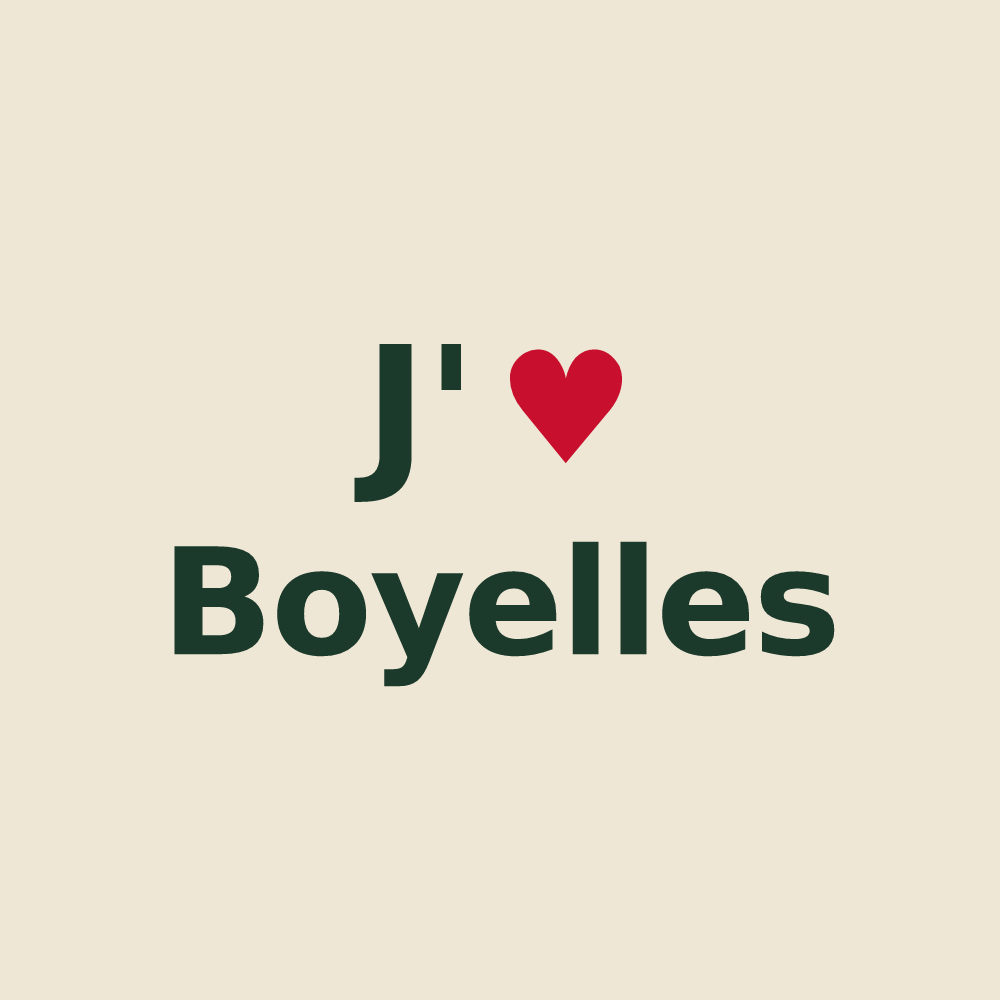 Tote bag personnalisé Boyelles — design J'aime Boyelles
