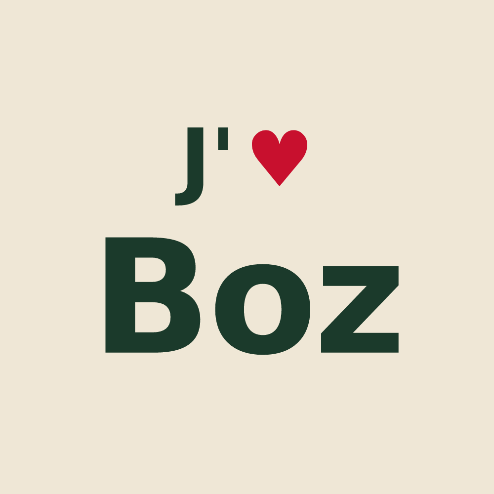 Tote bag personnalisé Boz — design J'aime Boz