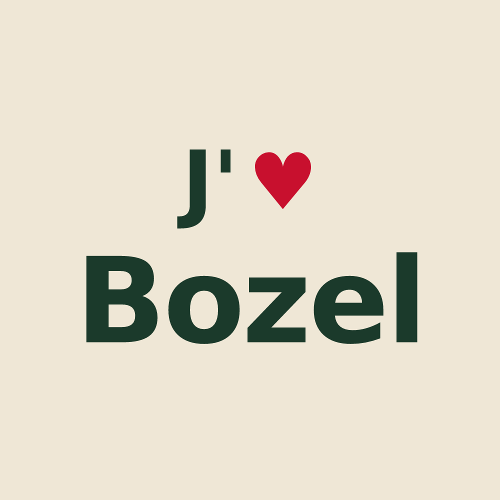 Tote bag personnalisé Bozel — design J'aime Bozel