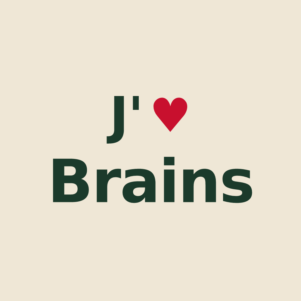 Tote bag personnalisé Brains — design J'aime Brains
