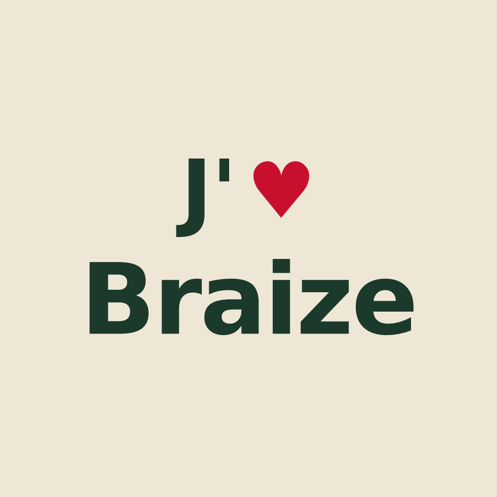 Tote bag personnalisé Braize — design J'aime Braize