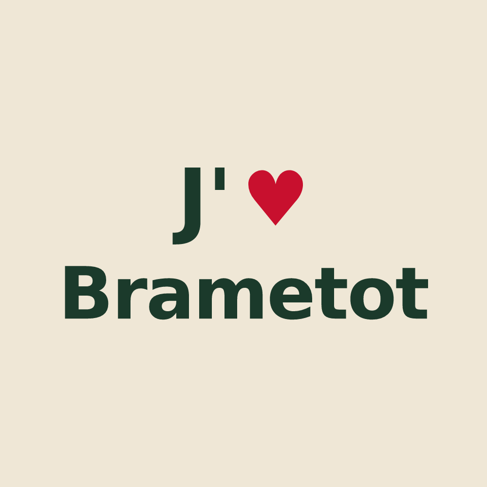 Tote bag personnalisé Brametot — design J'aime Brametot