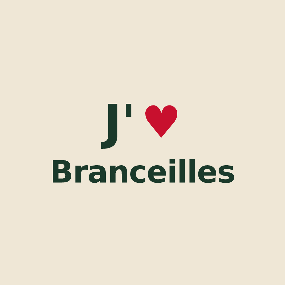 Tote bag personnalisé Branceilles — design J'aime Branceilles