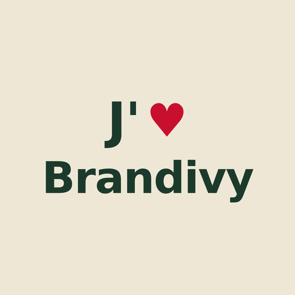 Tote bag personnalisé Brandivy — design J'aime Brandivy