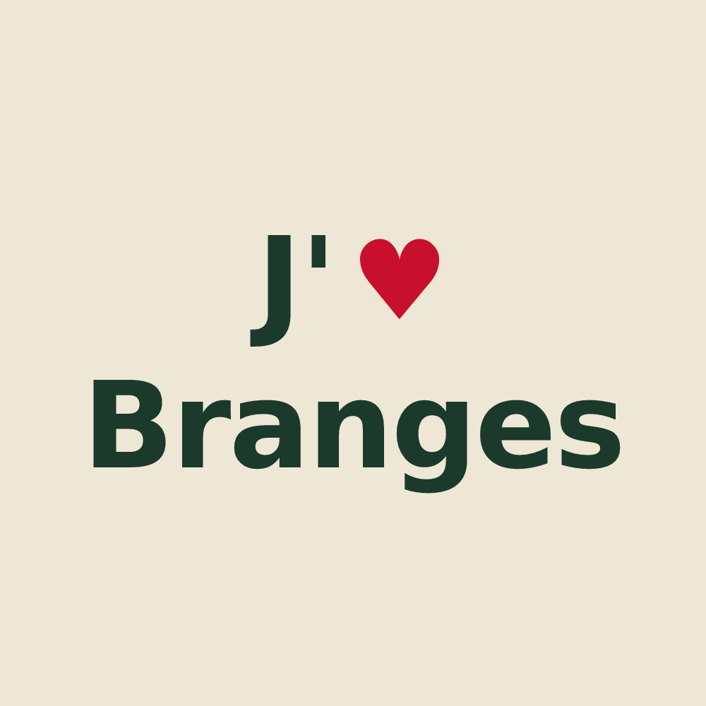 Tote bag personnalisé Branges — design J'aime Branges