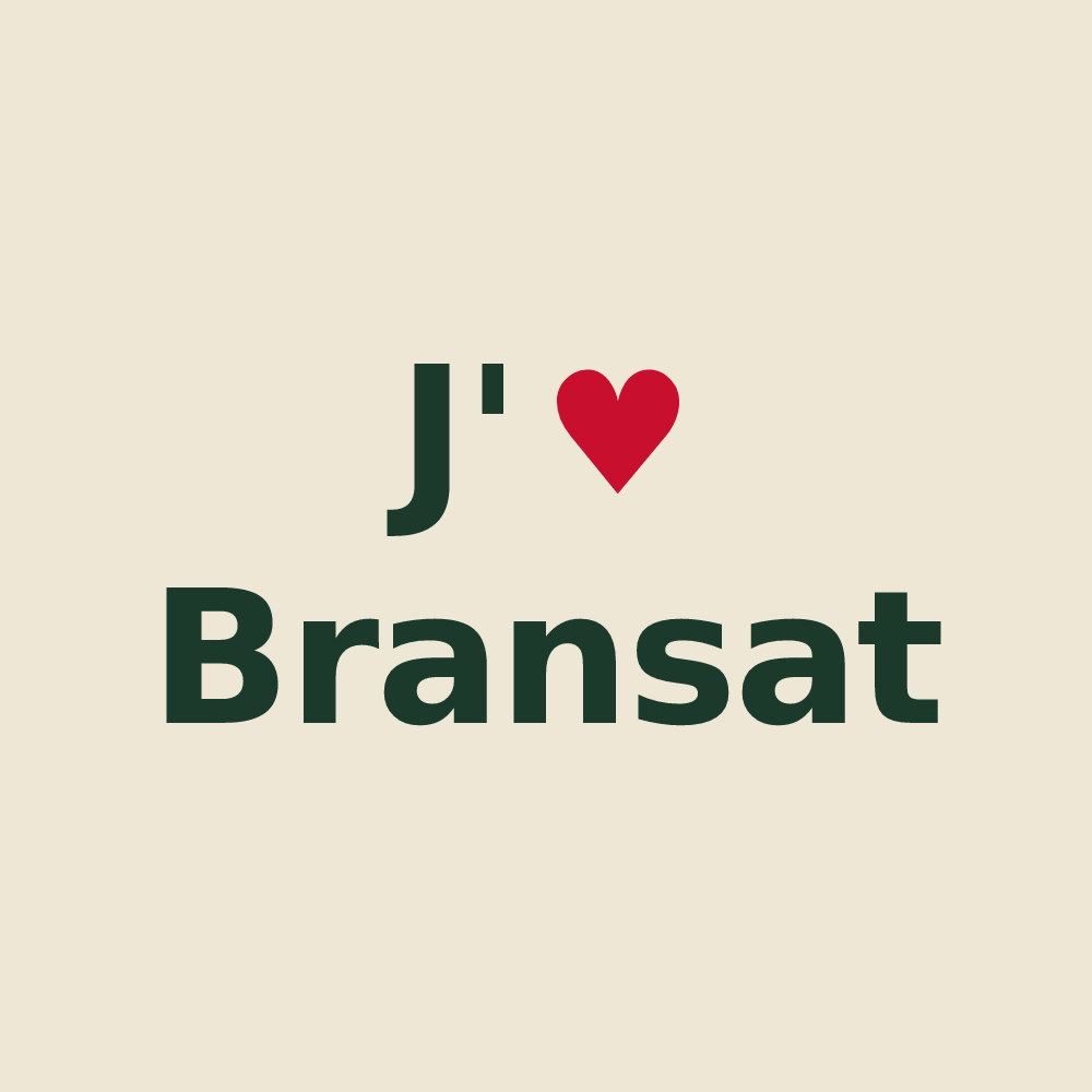 Tote bag personnalisé Bransat — design J'aime Bransat