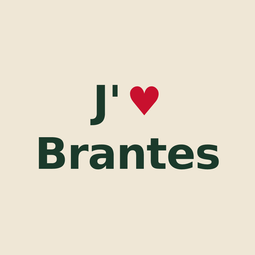 Tote bag personnalisé Brantes — design J'aime Brantes