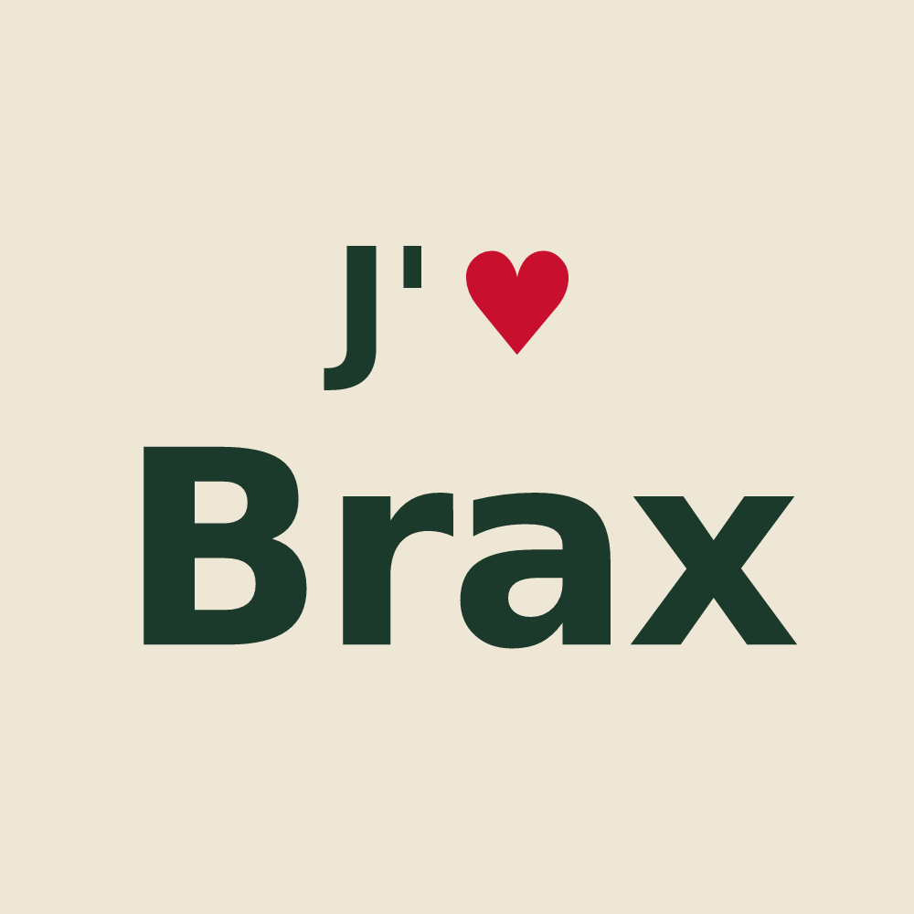 Tote bag personnalisé Brax — design J'aime Brax