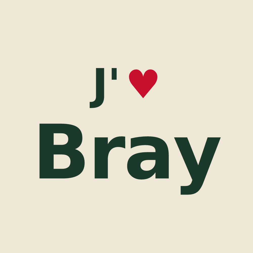 Tote bag personnalisé Bray — design J'aime Bray